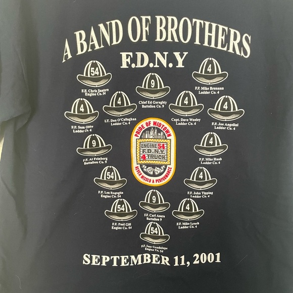 NYFD Pride of Midtown T-Shirt Batt. 9-11 Tribute Shirt - Picture 4 of 5